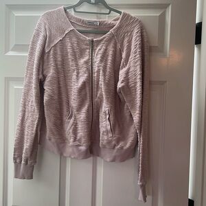 Light pink textured bomber jacket
